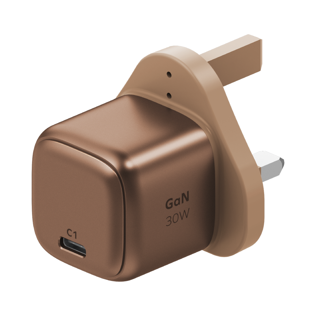 Momax 1-Charger 30W Gan Tech 1-Port Charger Sandstone Momax 1-Charger 30W Gan Tech 1-Port Charger Sandstone
